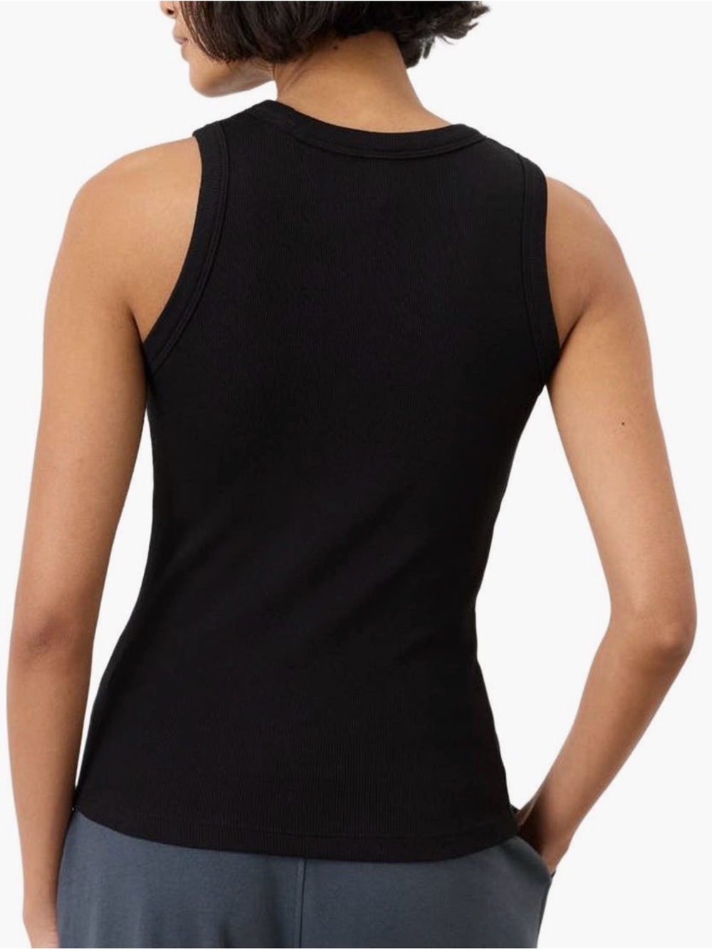 Pact Ribbed High-Neck Tank Top XS - Picture 2 of 2